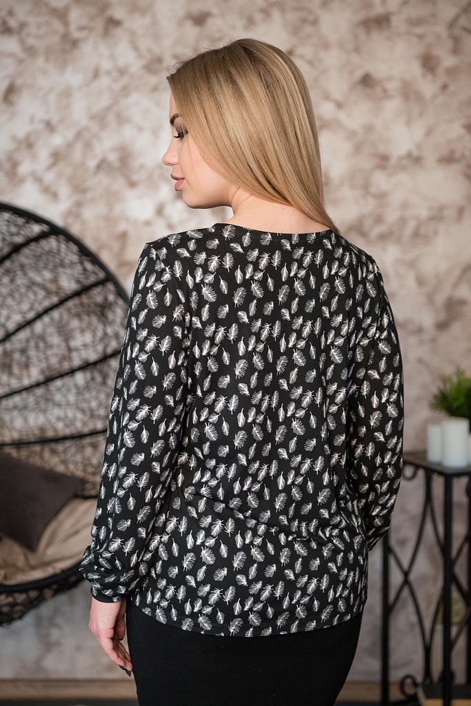 Фото товара 15708, блуза с рисунком перья