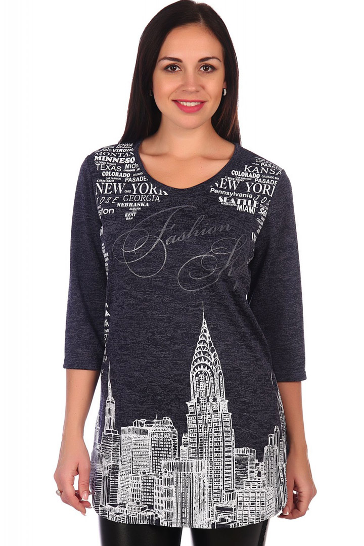 Фото товара 17636, туника с монохромным принтом