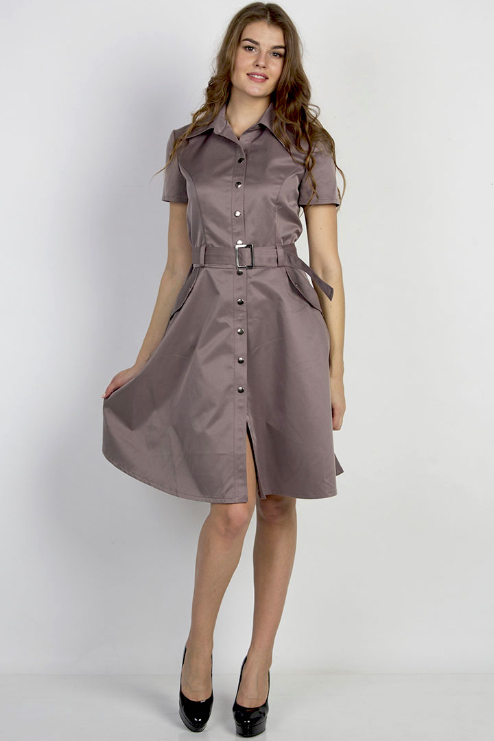 Фото товара 19415, платье на пуговицах