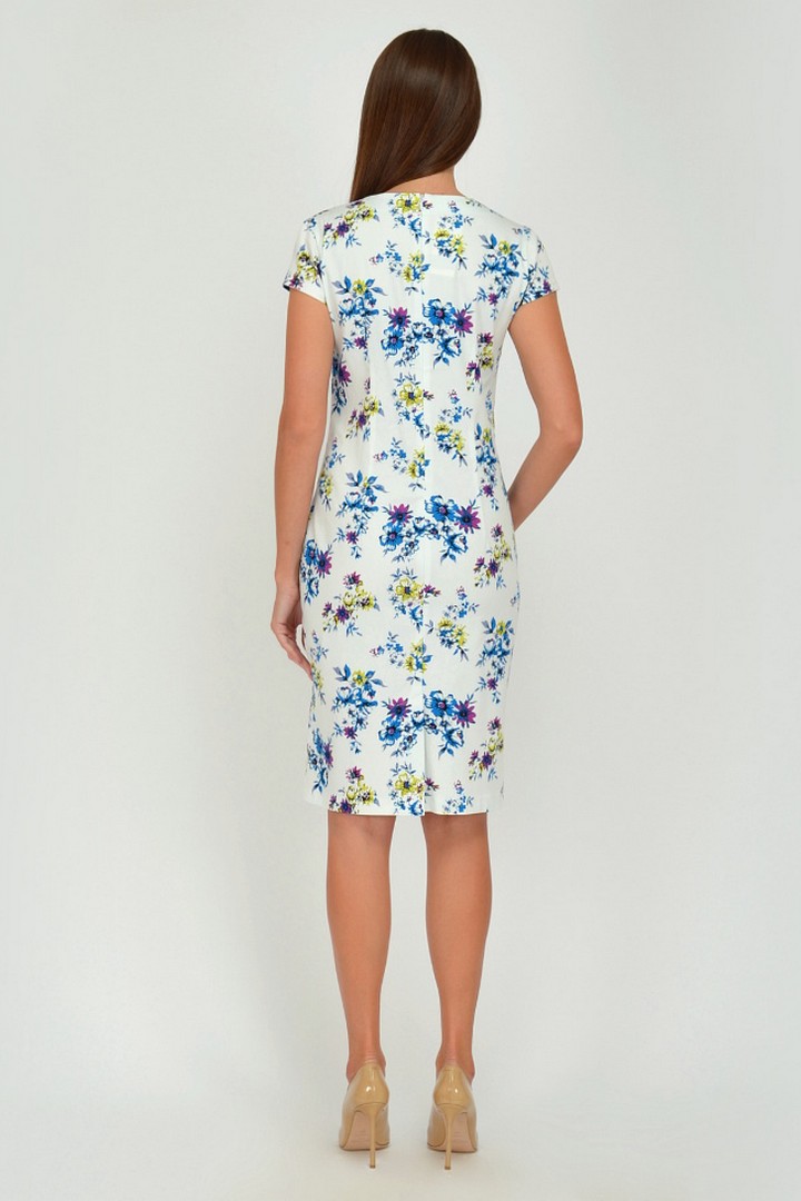 Фото товара 19841, белое платье с цветами